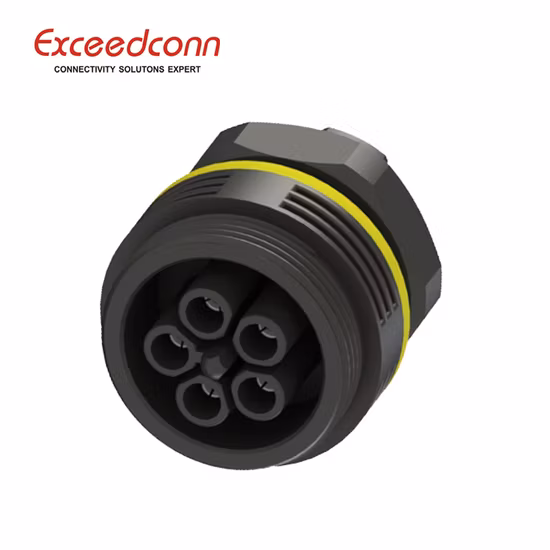 IP68 5-polige wasserdichte elektrische Steckverbinder für die Schalttafelmontage