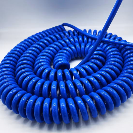 Kundenspezifisches Spiralkabel mit TPE-Isolierung und PUR-Ummantelung